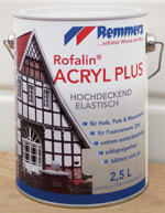 Fassadenfarbe Rofalin Acryl Plus von Remmers Baustofftechnik gegen Vergrünungen, Schimmelbildung, Veralgung