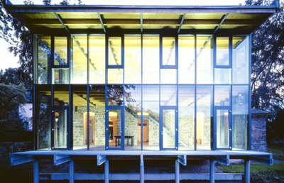 Glasarchitektur, Verglasung, Altbau, KfW-Award 2004, Glasanbau, Energiespar-Fenster, Pfosten-Riegel-Konstruktion