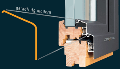 Holz-Alufenster, Holz-Alu-Fenster, Holz-Metall-Fenster, Fenster, Rollläden, Funktionsgläser, Verglasung, Wärmedämmung, Dichtungen, Dichtung, Trockenplus-Glasdichtung, Trockenversiegelung, Nassversiegelung