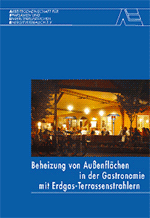 Terrassenstrahler, Heizstrahler, ASUE-Broschüre
