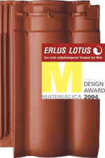 ERLUS Lotus: selbstreinigender Dachziegel von Erlus, Oberflächenveredelung mit Lotus-Effekt