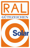 Logo RAL Güteschutz Solar für Photovoltaik und Solarthermie: DGS-RAL für Solaranlagen, Solarzellen, Solarkollektoren der Deutschen Gesellschaft für Sonnenenergie