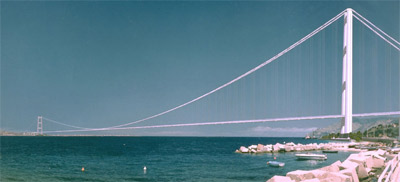 Brücke von Messina, Hängebrücke, Meerenge von Messina