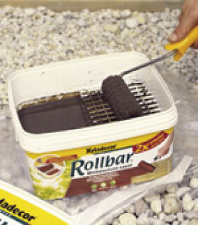 Wetterschutz-Lasur und Wetterschutz-Farbe jetzt in Eimern mit Abrollgitter erhältlich