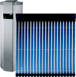 Solarthermie, Solartechnik, Solaranlagen, Vakuumröhrenkollektor, Flachkollektor