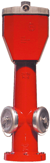 Hydrant, Überflurhydrant, Industriehydrant mit Fallmantel