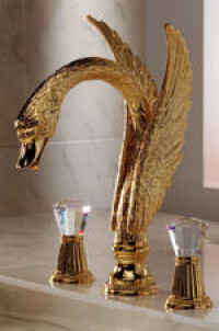 Perlrand Armaturen mit Swarovski-Kristallgriffen