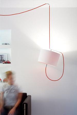 Lampenschirm, Lampenschirme, Spots, Spot, Kabel, Steng Licht, re-light, re-flect, e27 berlin, Glühlampenfassung E27, Strahler, Designpreis, Stoffkabel