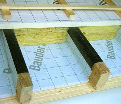 Dampfbremse, s<sub>d</sub>-Wert, Dachsanierung von außen, Dampfsperre, Unterdeckbahn, Dachsanierung von oben, Durchfeuchtung, Sparren, Dachbereich, Dach, diffusionsoffen, Dämmung, Feuchtigkeit, Zwischensparrendämmung