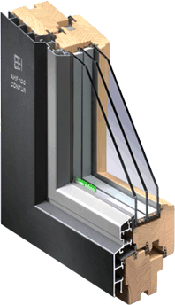 Kneer-Südfenster, Aluminium-Holzfenster, Fenster, Haustüren, fensterbau/frontale, Holz-Aluminiumfenster, Holz-Alufenster, Fassade, Aluminiumschale, Glasscheibe, Fassadengestaltung, Holzrahmen, Holzfenster