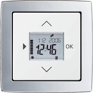 Jalousiesteuerung, Steuerung von Jalousien, Rollladensteuerung, automatische Rollläden, Markisen, Markise, Schalterprogramm, Schalterprogramme, Timer, motorisierte Jalousie, Rollladen, Zeitschaltuhr, Unterputz-Schalter, Glasbruchsensor, Beschattungsanlagen, Beschattungsanlage, Glasbruch, Sonnenschutzfunktion