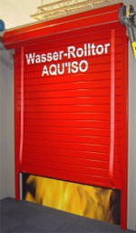 Feuerschutztor, Brandschutztor, Feuerschutztore, gefüllte Feuerschutztore, Deutscher Brandschutzpreis, Brandschutztore, mit Wasser gefülltes Feuerschutztor, Brandschutz-Tore, Brandschutz