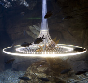 neuesLicht mit Lichtfaser - Ufo, Lampe oder Leuchte