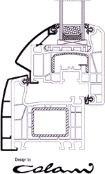 Kunststoff-Aluminium-Fenster, Fenster, Kunststoff-Alu-Fensterprofil, Kunststofffenster, Colani, Aluminium, Fensterkonstruktion, Flügelprofil, Flügelprofile, Kunststoff, Glasfalz, Aluminiumprofil