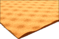 Wellenbrecher in der Kork-Trittschalldämmung