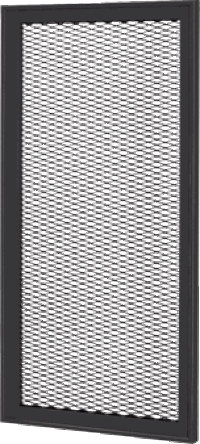 durchschaubar: Schiebeläden mit Streckmetall-Füllung