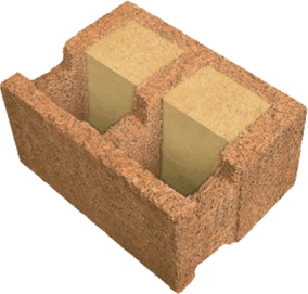 Öko-Mantelstein aus Holz und Slagstar