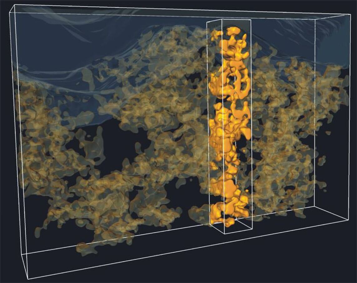 Elektronentomographisches Bild einer Polymer-Metalloxid-Solarzelle