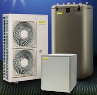 Kompakte, zweistufige Wärmepumpe für 80°C Vorlauftemperatur