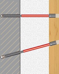 Neuer Dübel fixiert Traglattung für Vorhangfassaden