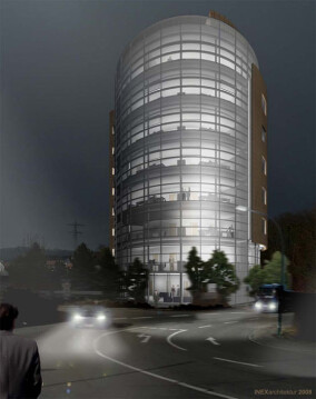 kalt gebogen: Erste 3fach-Isolierglasfassade mit GEWE-composite