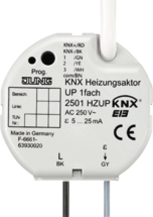 KNX Fensterschnittstelle, KNX Jalousieaktor, KNX Heizungsaktor