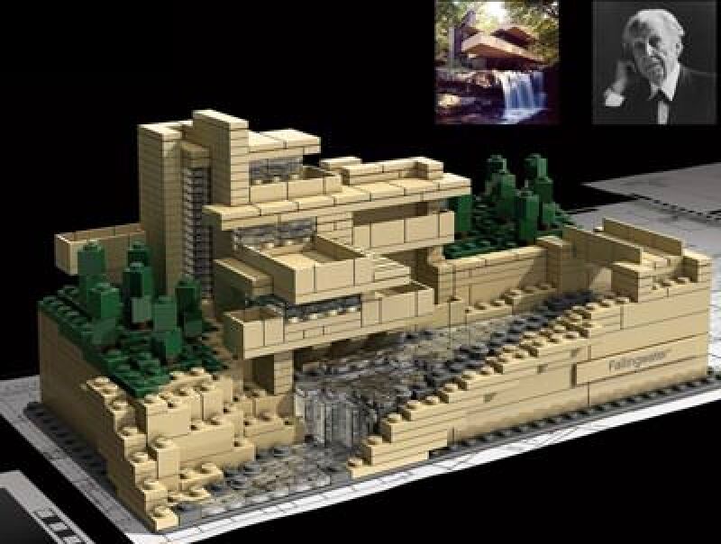 Villa Fallingwater von Frank Lloyd Wright mit LEGO Architecture Steinen © Frank Lloyd Wright Foundation