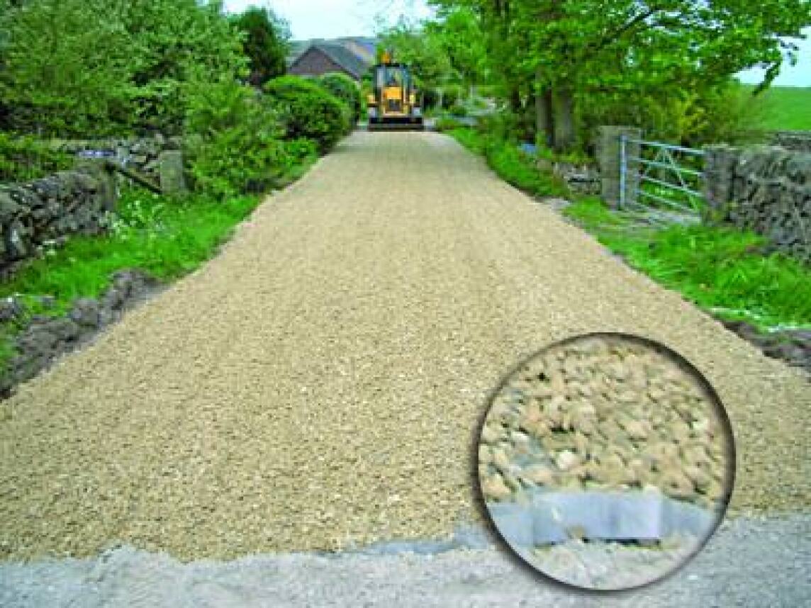 Flexible 3DGittermatten zur Befestigung von Stein, Kies und