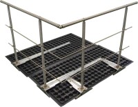 Dachgarten-Geländerbefestigung ganz ohne Dachdurchdringung