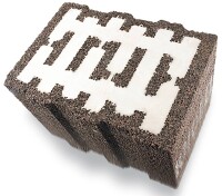 Hohlblockstein mit Elastopor H-Füllung
