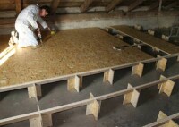 Dämmung der obersten Geschoßdecke mit Zellulosedämmung