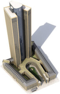 Tower 185: gleichsam ein Hot-Dog aus Aluminium und Glas