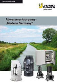
Neuer Gesamtprospekt für die kommunale Abwassertechnik von Jung 
			  Pumpen