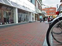 Fußgängerzone in Lingen mit Pflasterklinkern aufgewertet
