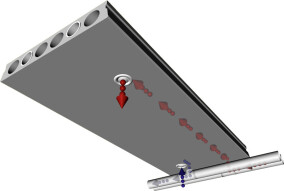 Spannbeton-Lüftungsdecke nutzt naturgegebene Hohlkammern