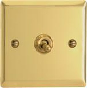 Lichtschalter aus Chrom, Messing und Edelstahl