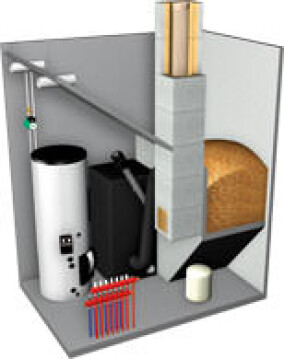 Heatbox: Heizraum/Heizungskeller samt Pelletlager en bloc
