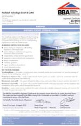 PIB-Dachbahn Rhepanol fk 35 Jahre Lebenserwartung attestiert