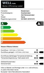 WELL - Water Efficiency Label von EUnited Valves