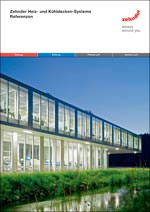 Titelbild der Referenzdokumentation für Zehnder Heiz- und Kühldecken-Systeme erschienen