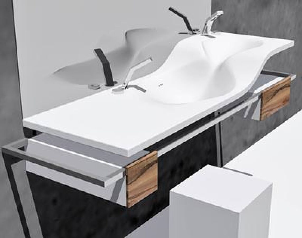 VALOU: Waschtisch auf 2 Etagen | Mehrgenerationen-Waschtisch auf zwei