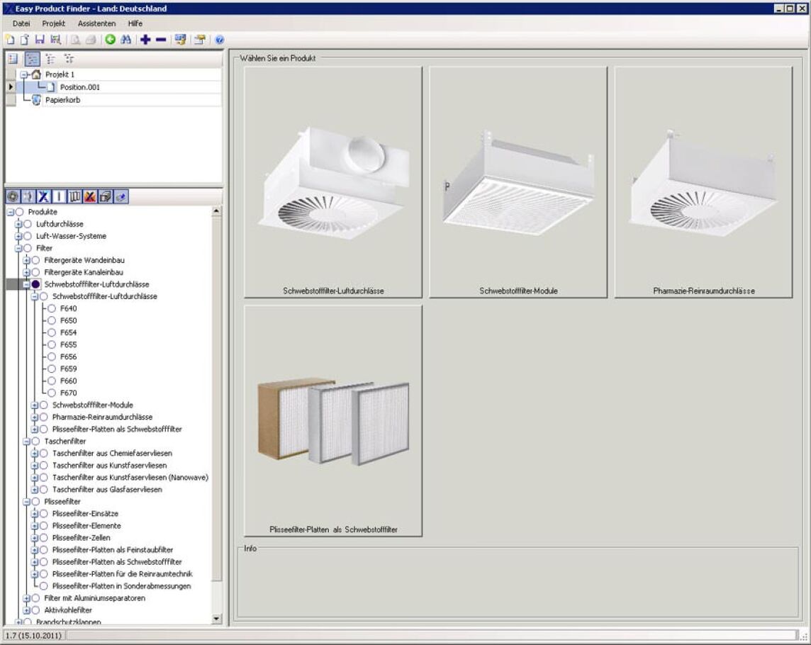 TROX Easy Product Finder