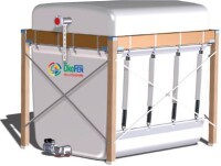 ÖkoFEN-Gewebetank für Pellets mit 60% mehr Volumen