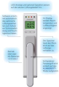 Klimagriff hilft beim richtigem Lüften, der  Schimmelvermeidung und Energiesparen