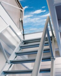 Dachausstieg mit TÜV- und baumustergeprüfter Geschosstreppe