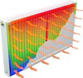 Niedertemperatur-Heizkörper von Stelrad mit serieller Durchströmung