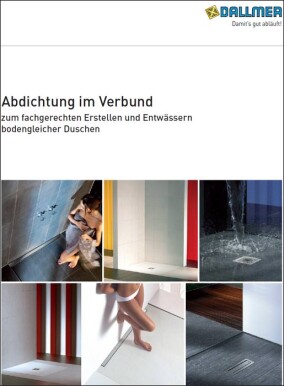 Dallmer-Merkblätter zur Abdichtung gefliester Duschen mit Ceresit, Mapei, Sopro,...