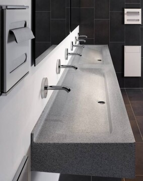 Active: Keramags Mineralwerkstoff-Waschrinne für Gewerbe, Sport und Freizeit