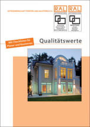 Broschüre „Qualitätswerte“ von der RAL-Gütegemeinschaft Fenster und Haustüren