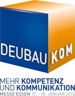 Logo DEUBAUKOM - Fachmesse für Architektur, Ingenieurkunst, Wohnungswirtschaft, Baugewerbe und Industriebau